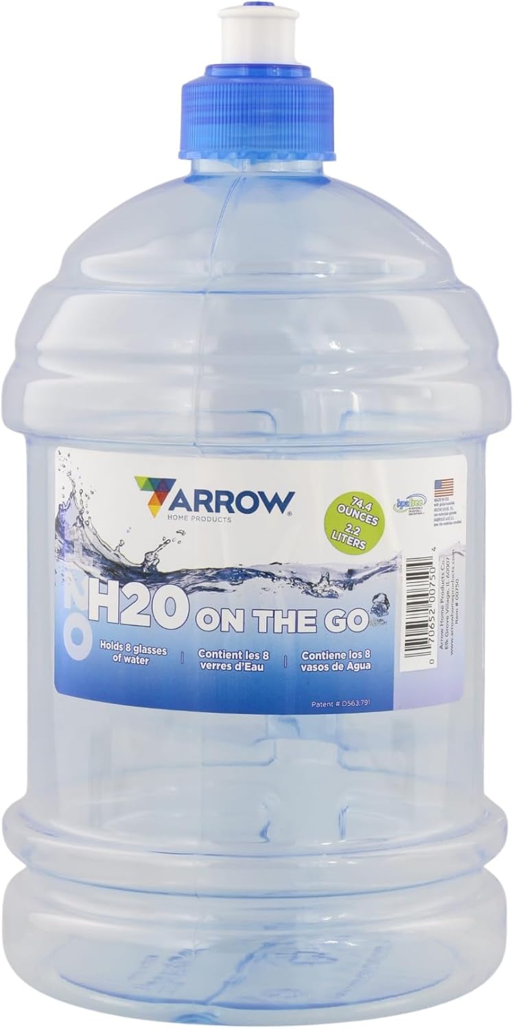 2.2 Liter Clear Plastic Water Bottle with Push Cap H3036