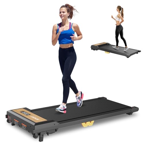 Under Desk Walking Treadmill with 265LBS Weight Capacity, 2 in 1 Portable Compact Treadmill U3159