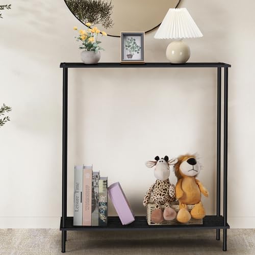 Brown 2 Tier Narrow Console Table W2637