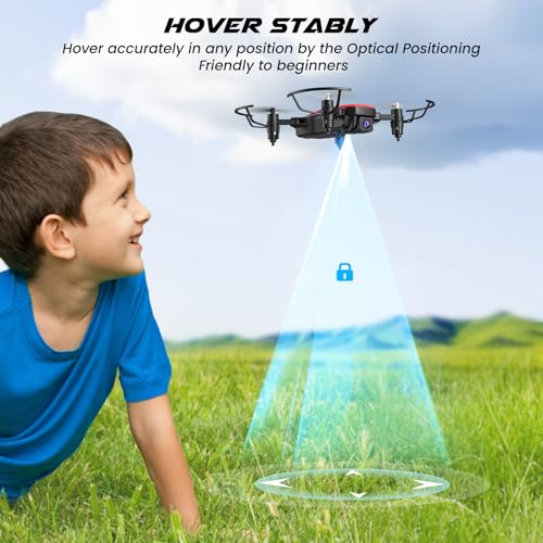 Mini Drone with Camera 720P HD FPV, Foldable RC Quadcopter with 2 Batteries V182