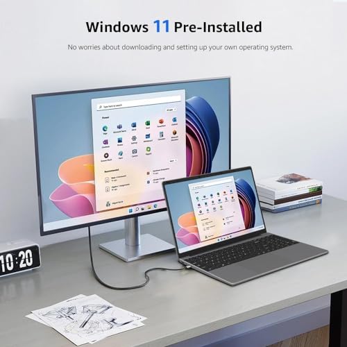 15.6 Inch Laptop Computer, Windows 11, 12GB RAM 512GB SSD, FHD IPS 1920x1200 Display, Celeron N5095 Quad-Core Processor O41351