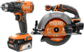 18V Hammer Drill and Circular Saw Kit with 2.0 and 4.0 Ah Batteries and Charger N46136