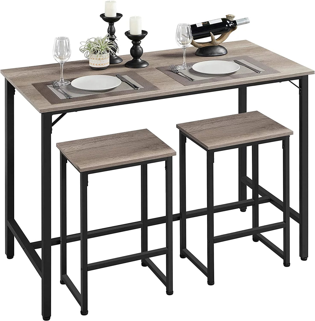 3 Piece Bar Table Set with 2 Bar Stools M133752