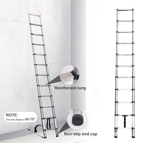 16.5FT Stainless Steel Folding Ladder X626