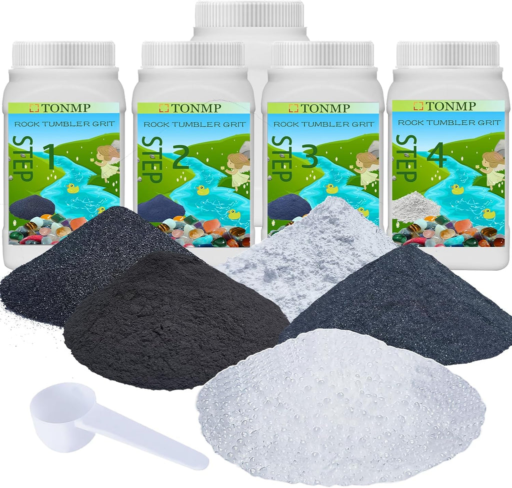 8 LBS Rock Tumbler Grit Refill Kit with Poly Plastic Pellets K8930