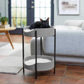 Elevated Wrought Iron Cat Bed with Faux Fur Cushion H755110