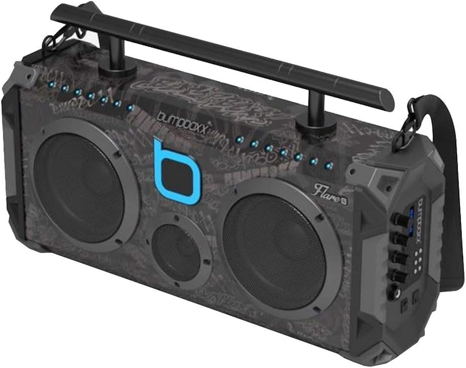 Black Graffiti Retro Bluetooth Boombox X9503