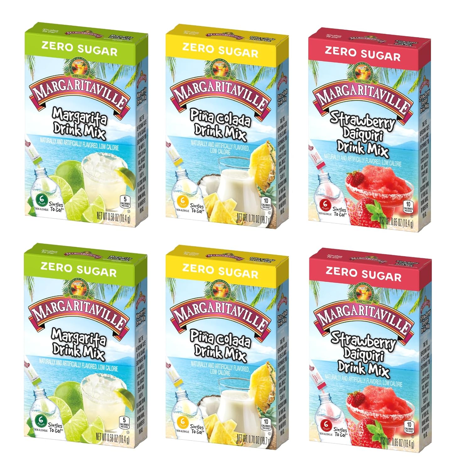 3 Flavors Drink Mix Variety Pack - 12 Packets Each Flavor J18267