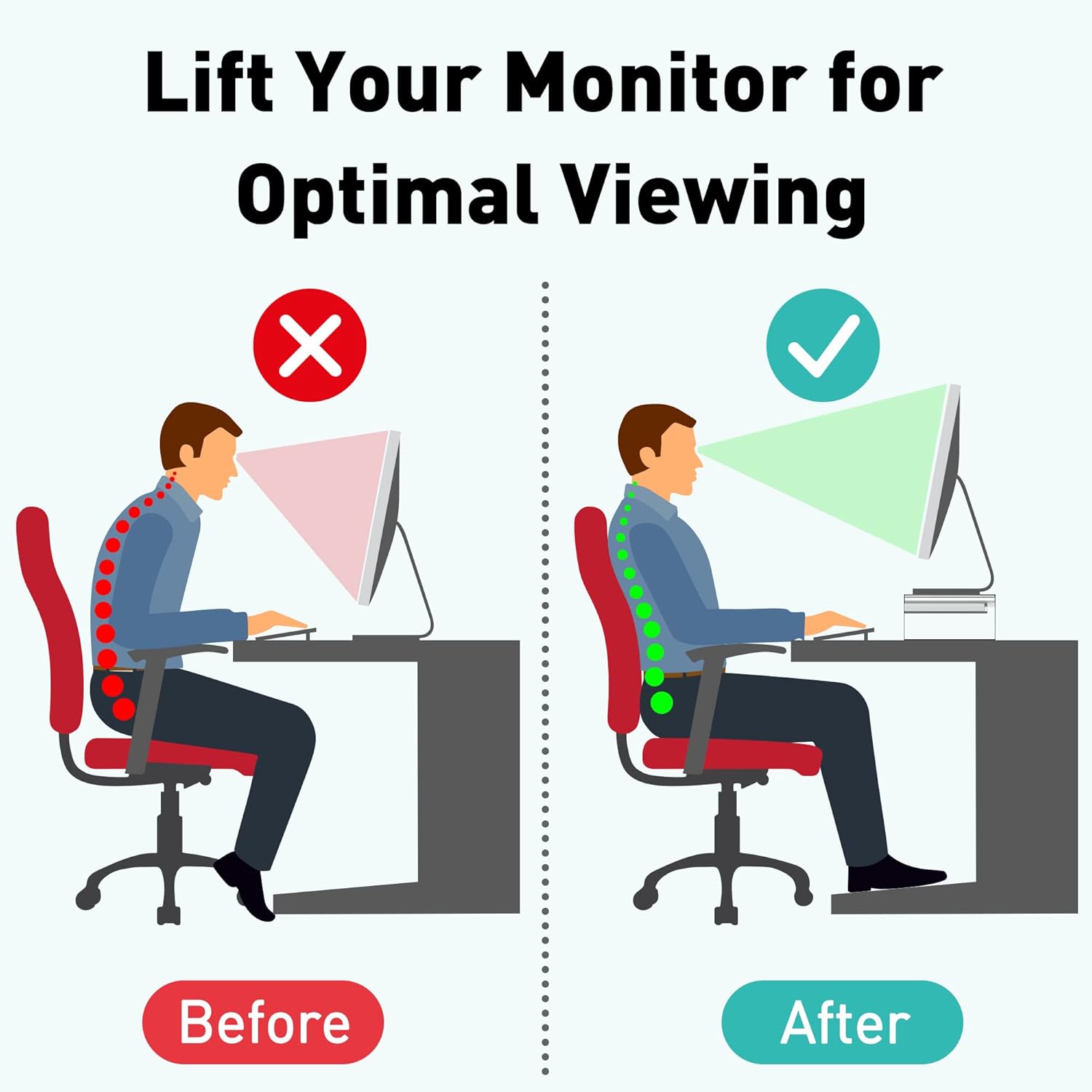 Clear Acrylic Monitor Stand with Storage U66630