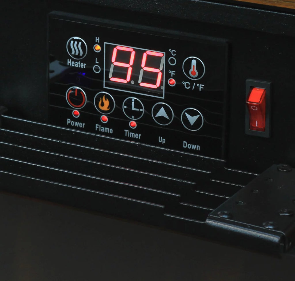 Electric Fireplace Heater Infrared Quartz with Remote Controller, 1500W H78924
