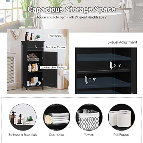 Black Large Bathroom Storage Cabinet R416801