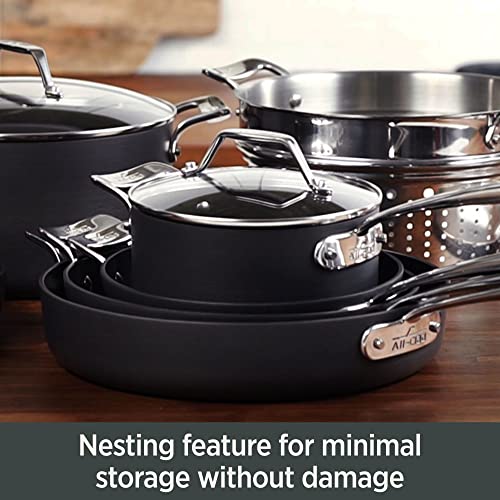 Hard Anodized Nonstick Fry Pan Set 2 Piece Black C804