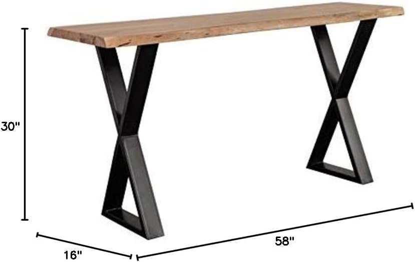 Natural Solid Acacia Wood Console Table M135050