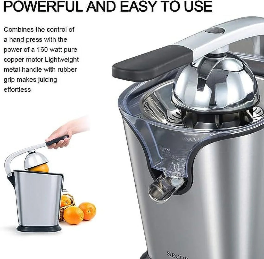 Stainless Steel Electric Citrus Juicer Press 160-Watt I624620