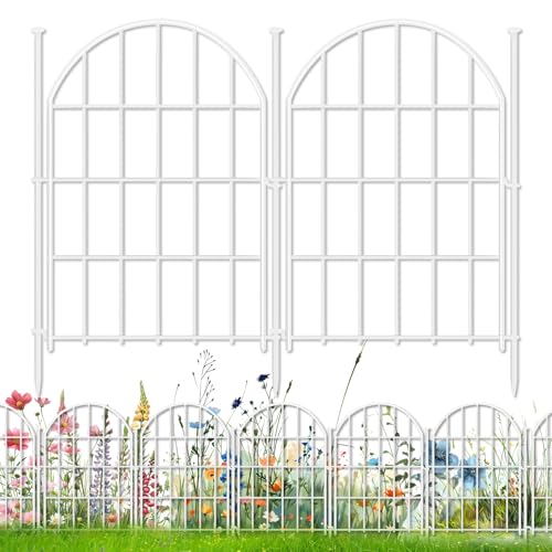 26 Pack 22in X 28ft Arched No Dig Rustproof Metal Garden Fence F176
