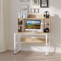 47.25" L x 23.5" W x 55" H Computer Desk with Hutch and Bookshelf O9388