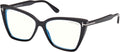 Shiny Black Eyeglasses with Blue Block Lenses W658659