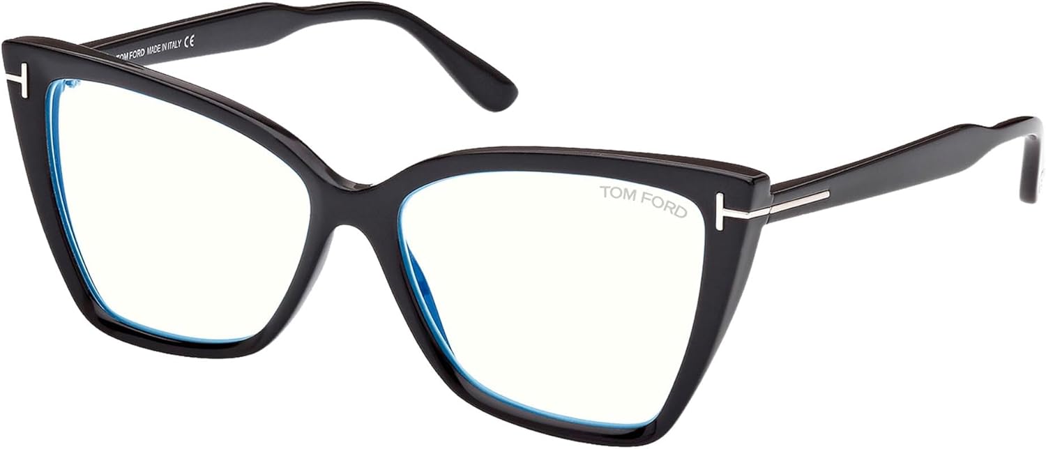 Shiny Black Eyeglasses with Blue Block Lenses W658659