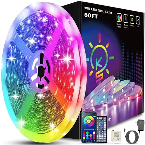 32.8ft RGB Bluetooth LED Strip Lights C8635