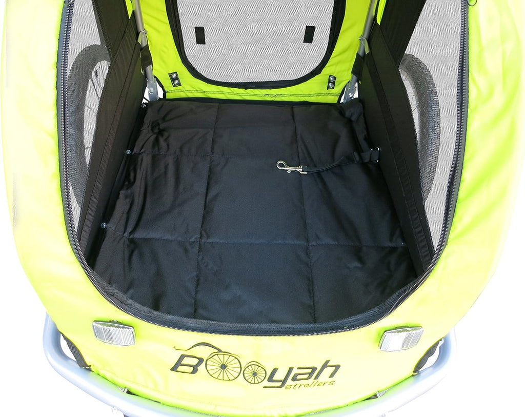 Large Pet Bike Trailer Dog Stroller with Shocks Green Yellow Y259023