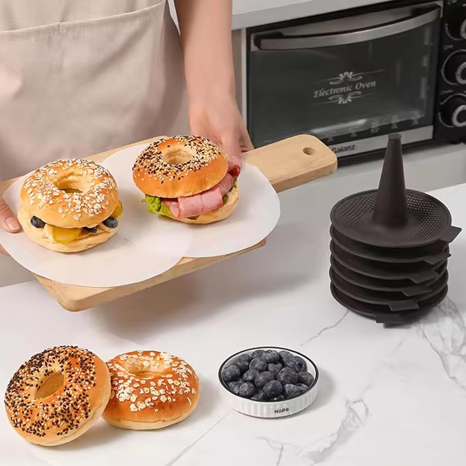 6 Pcs Silicone Donut Mold for Baking M314