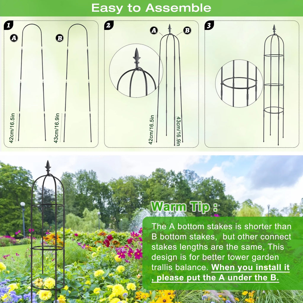 2 Pack 6ft Tall Garden Trellis K735200