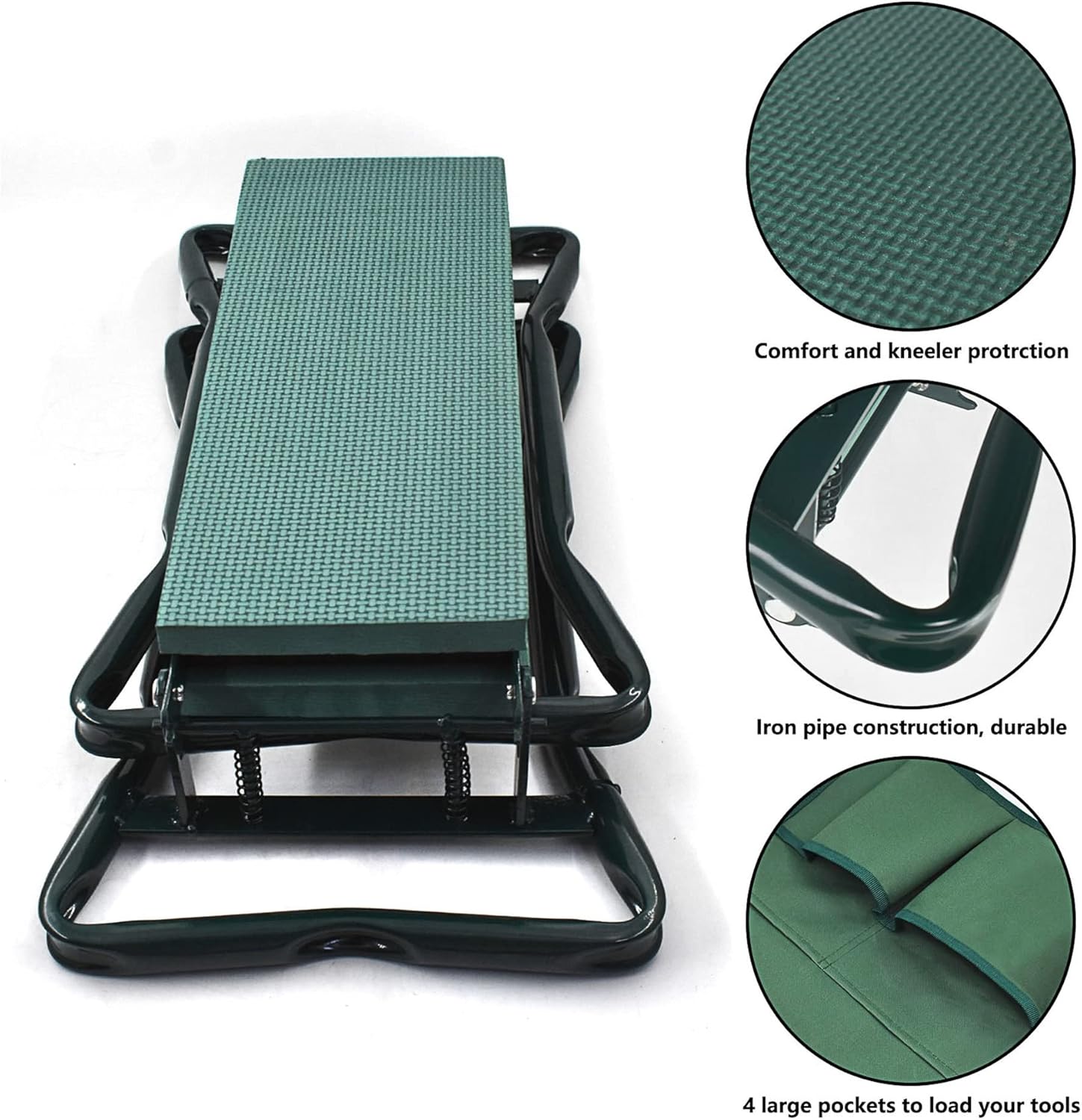 Portable Garden Kneeler Seat with Tool Bag Pouch L69150
