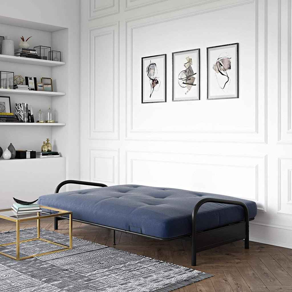 Black Metal Full Sized Futon Frame B316