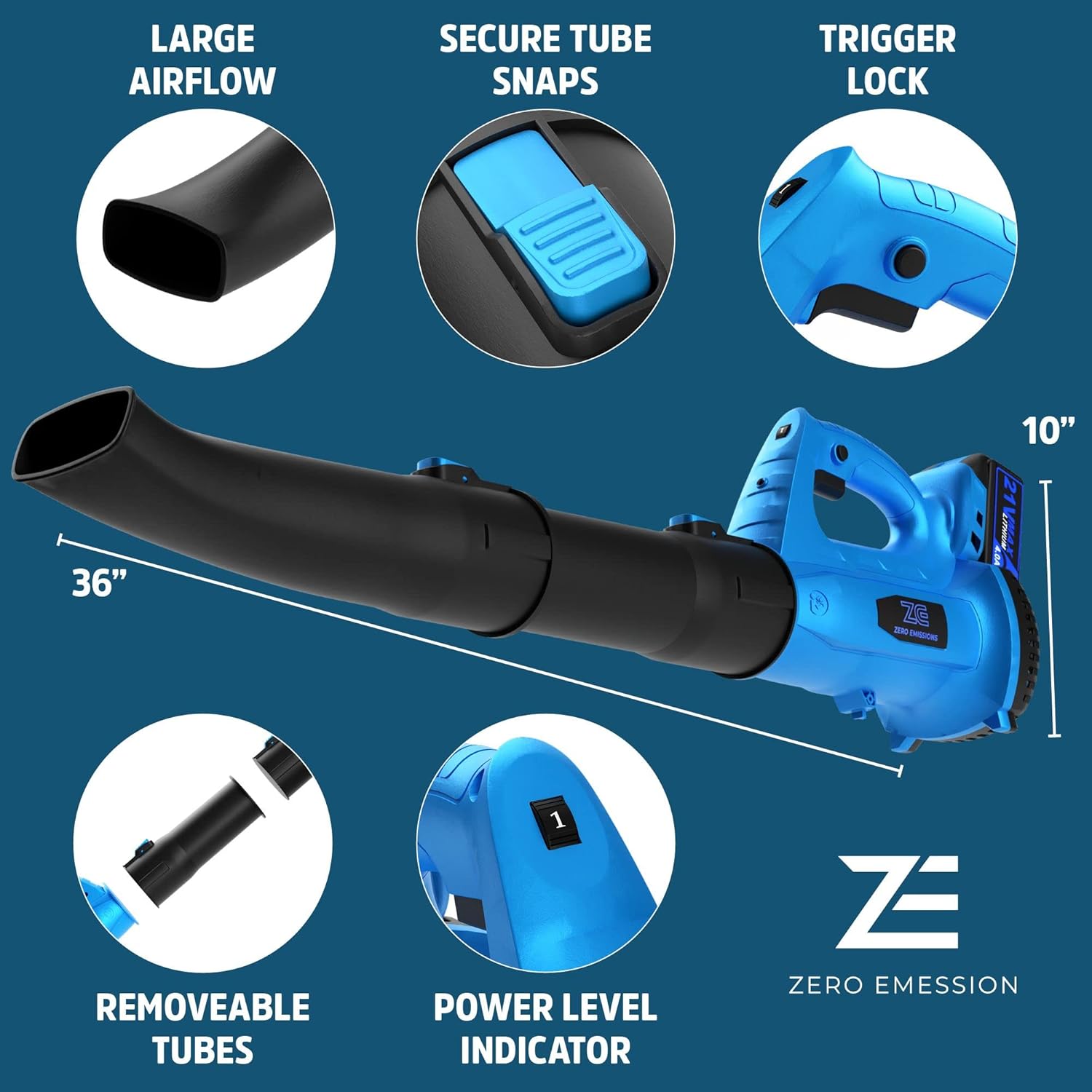320 CFM 150 MPH Cordless Leaf Blower with 21V 4.0Ah Battery and Charger M9900