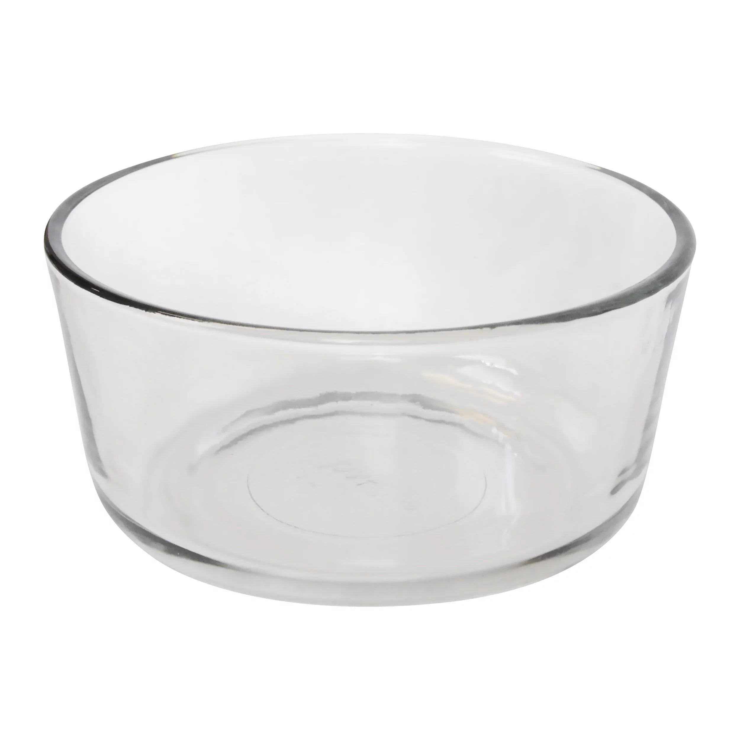 Round Glass 4-Cup Storage Bowl with Sea Glass Green Plastic Lid (2-Pack) O147268