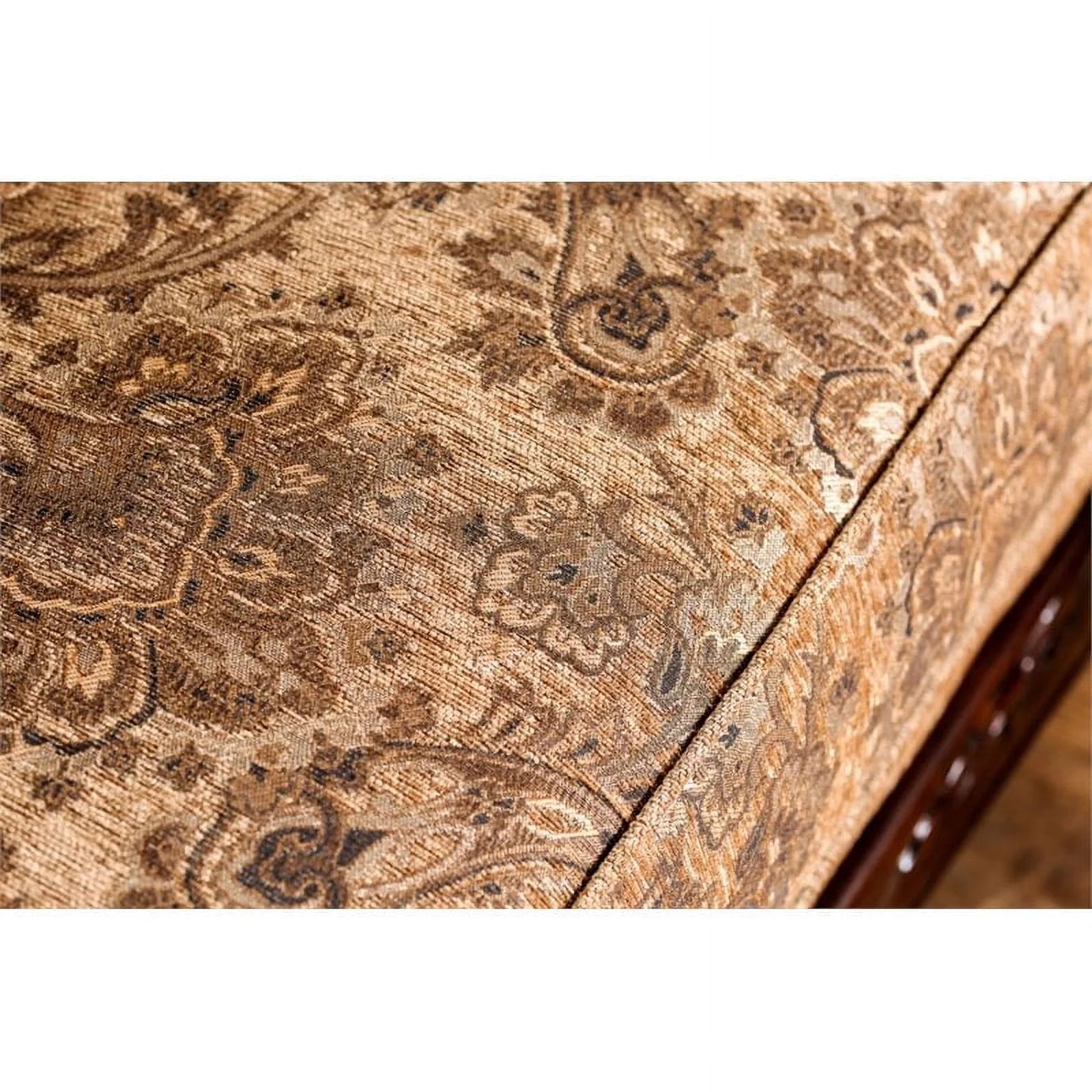 Traditional Chenille Sofa in Gold and Bronze G708097