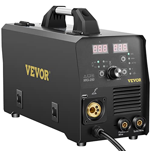 250Amp MIG Welder 3 in 1 220V Flux Core Gas Solid Wire Welding Machine with Torch J143085