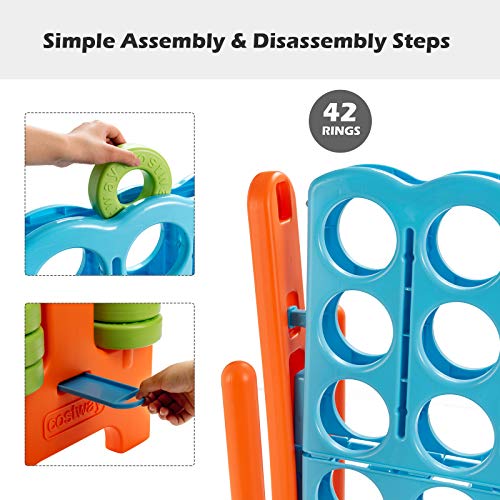 4 in A Row Giant Game Set with 42 Jumbo Rings Z32193