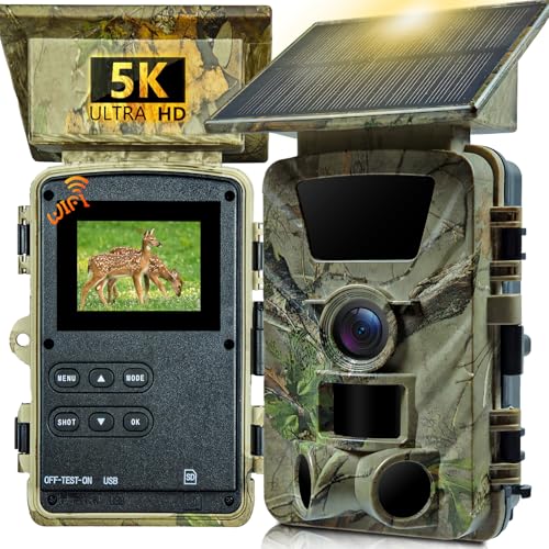5K WiFi Solar Trail Camera with 64GB SD Card C6899