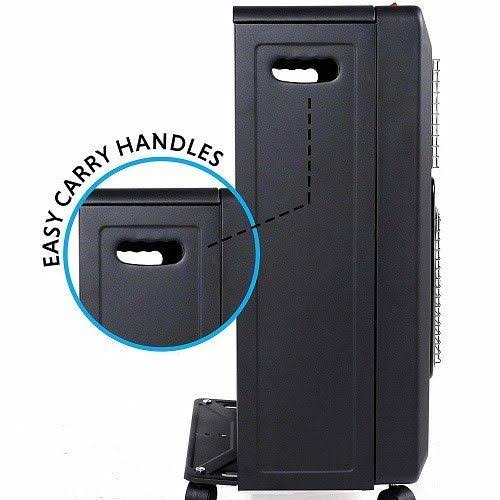 Black Foldable Propane and Electric Cabinet Heater U812499