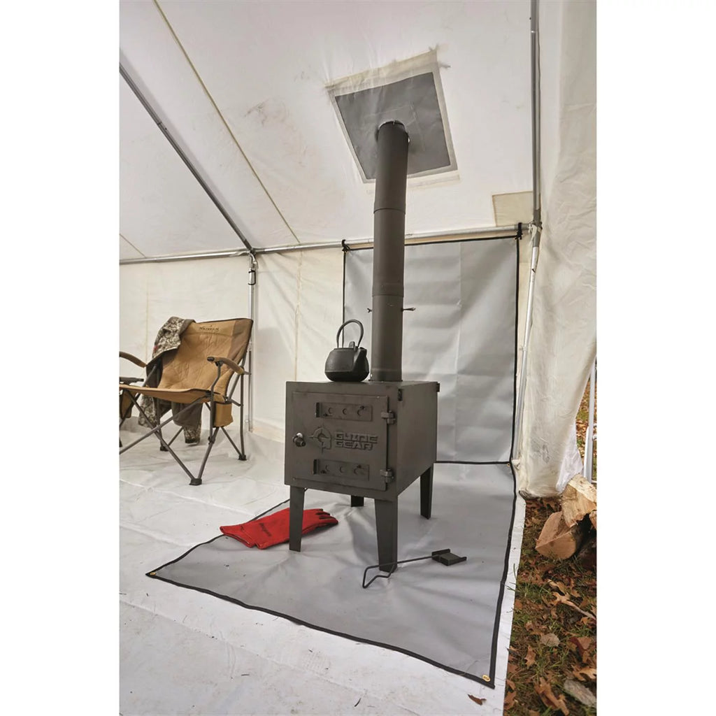 Large Outdoor Wood Burning Stove with Chimney Pipe Y97901