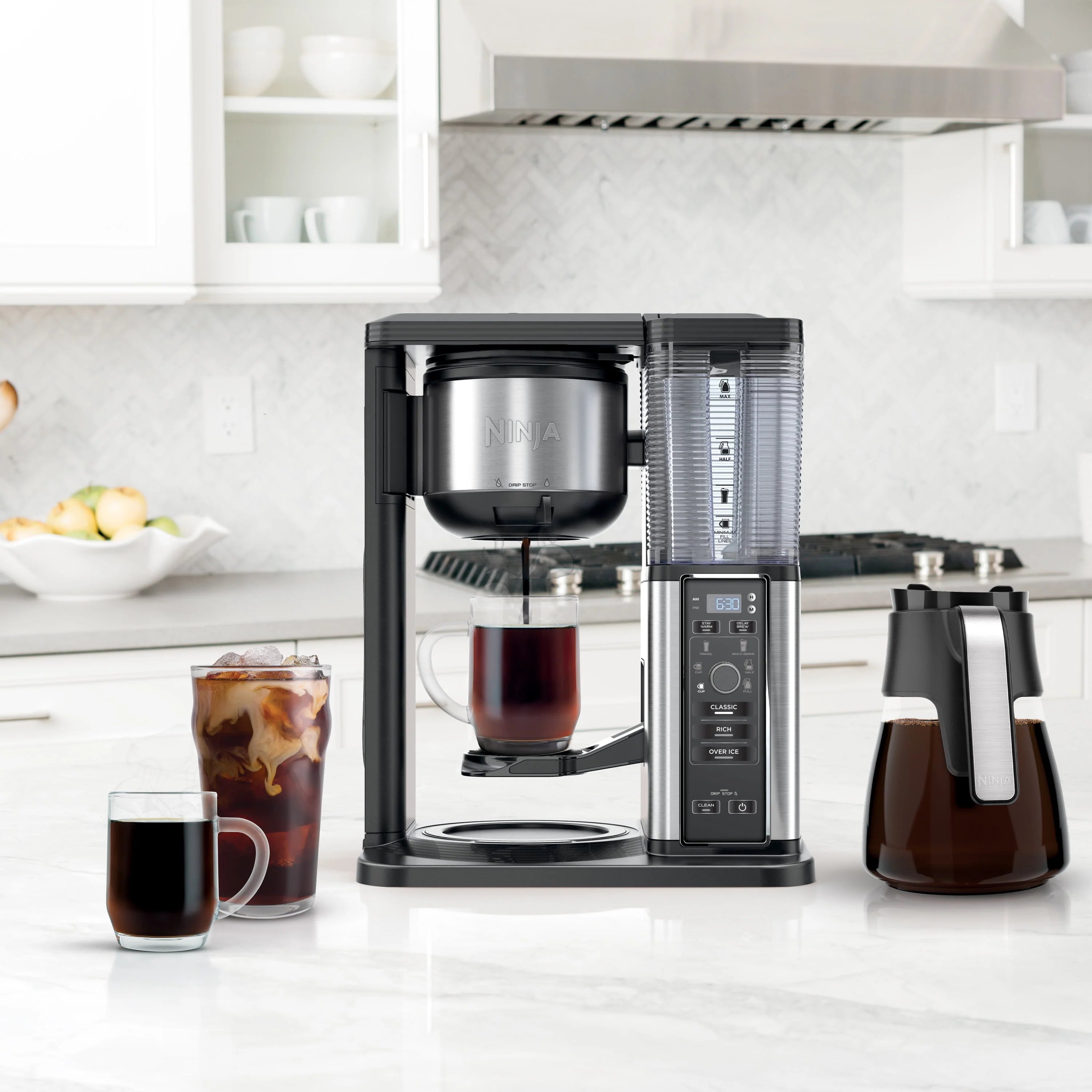 Single Serve Coffee Maker with Glass Carafe L66994