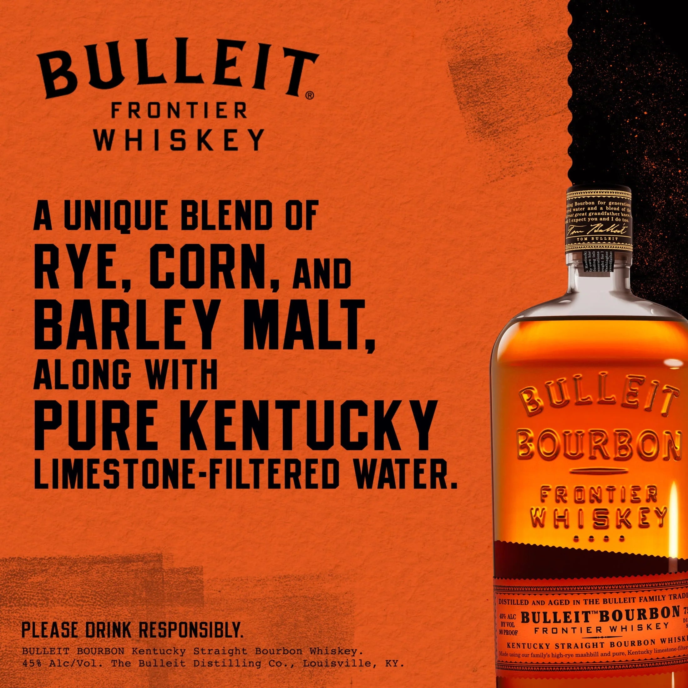Bourbon Whiskey, 750 mL, 45% ABV U8633