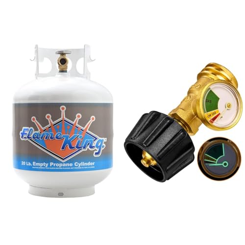 20 Pound Steel Propane Tank Cylinder with Type 1 Valve, White G96361