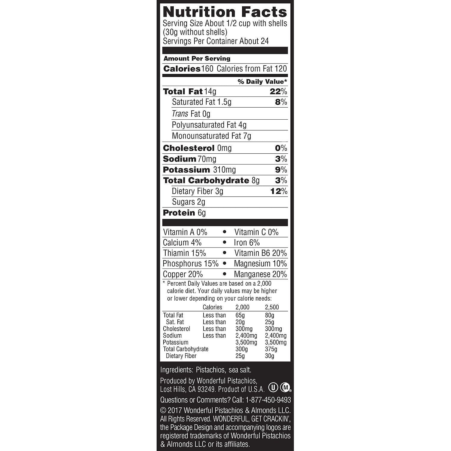 Roasted Lightly Salted Pistachios, 48 oz W3820