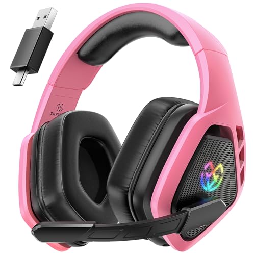 Wireless Gaming Headset with Microphone, 2.4 Ghz USB & Type-C, 30H Battery Y70687