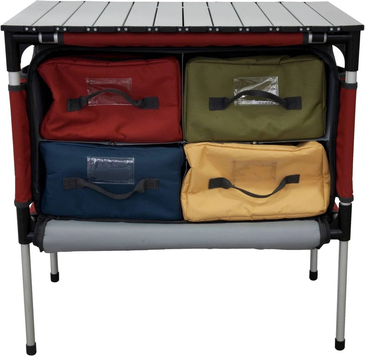 Grey/Red Table & Organizer V456931