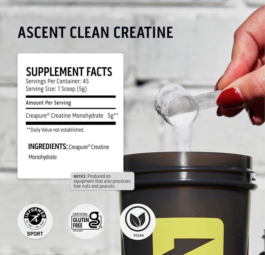 Unflavored Creatine Monohydrate Powder, 45 Servings Y561