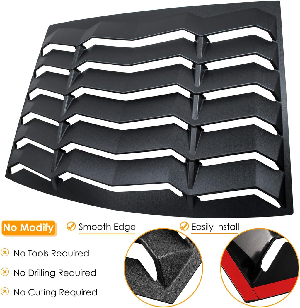 Matte Black ABS Rear Window Louver for Ford Mustang 2005-2014 U1011