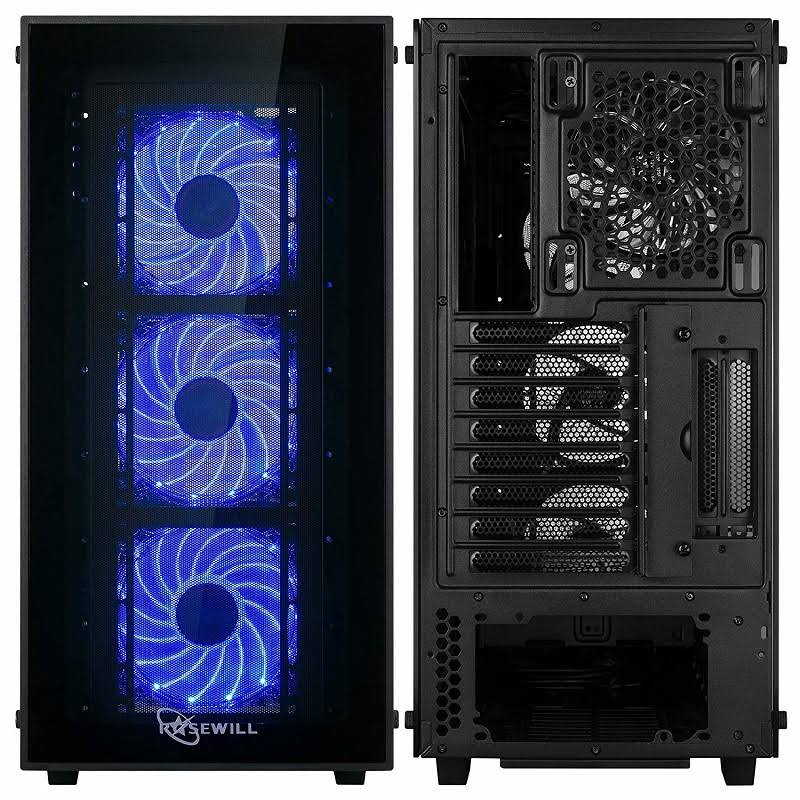Tempered Glass ATX Mid Tower Computer Case J4230