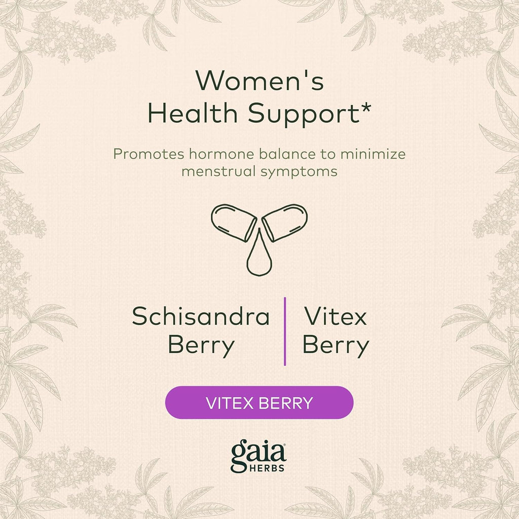 60 Vegan Capsules Herbal Supplement with Vitex Berry & Schisandra M3438