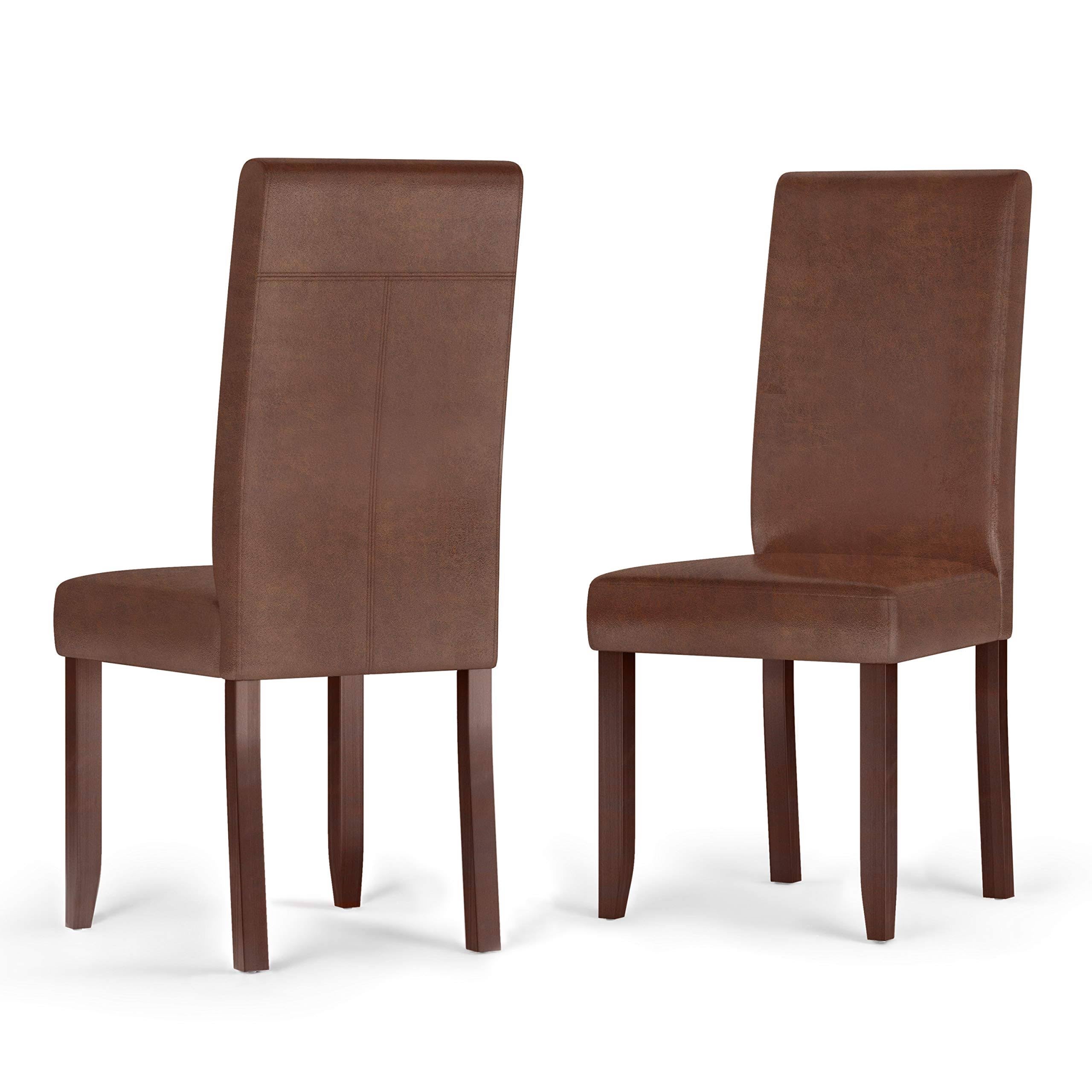 Distressed Saddle Brown Parson Dining Chair (Set of 2) I477194