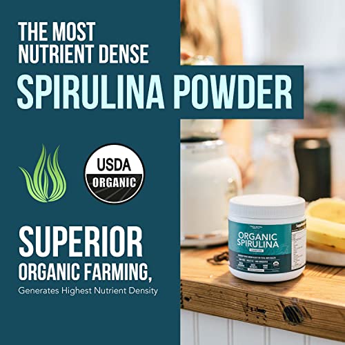 Organic Spirulina Powder, 75 Servings, 8 oz. P322