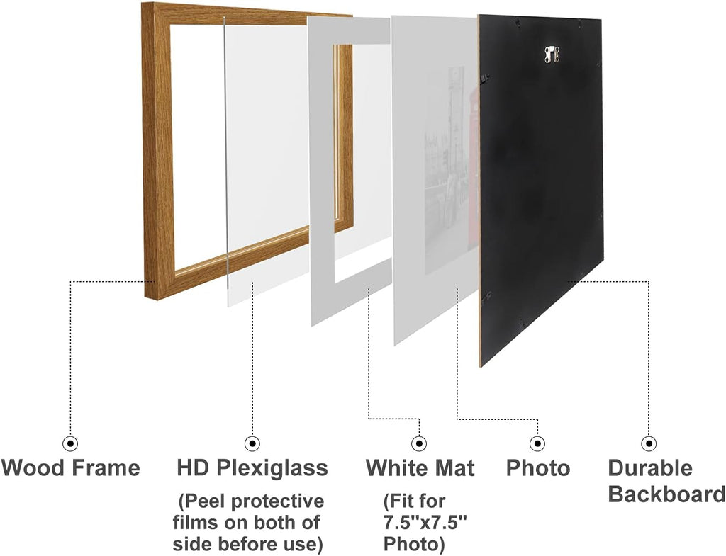 12x12 Square Wooden Picture Frame W51747