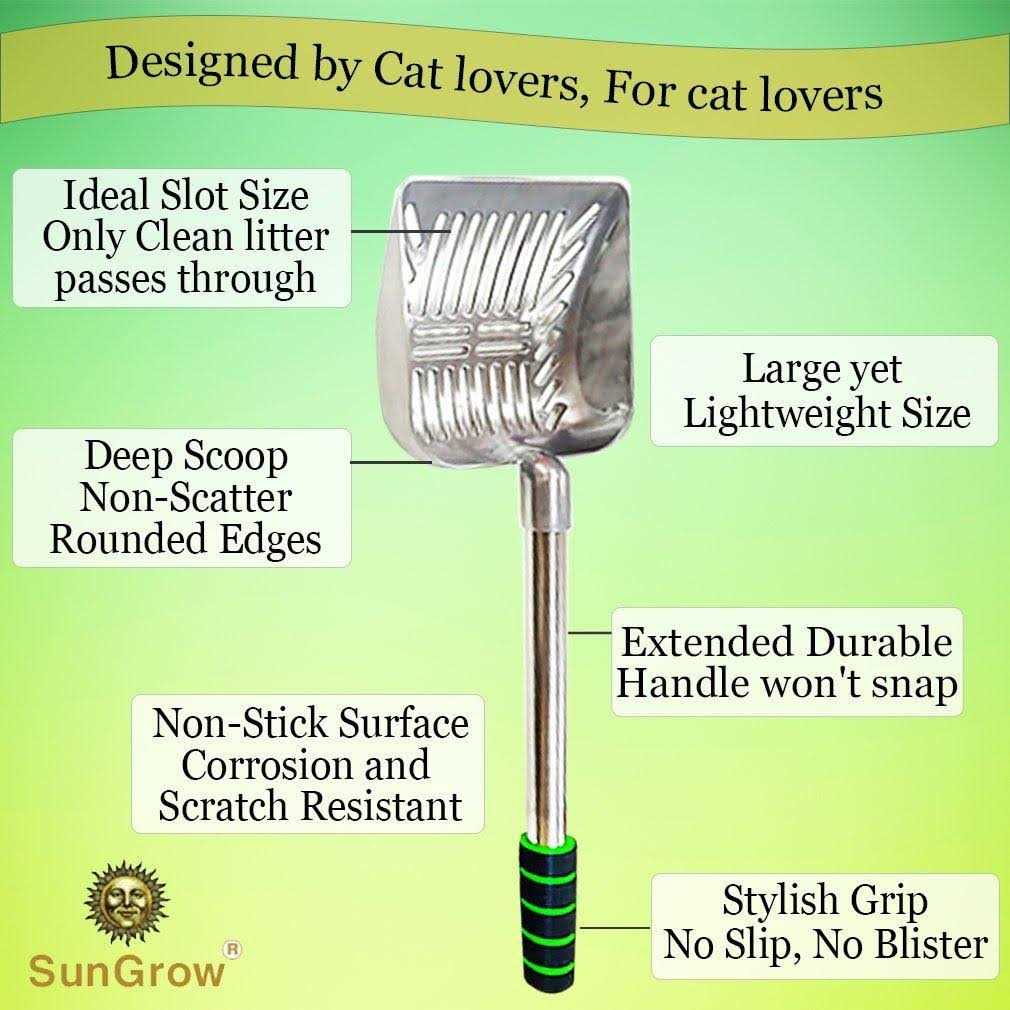 Cat Long Handle Metal Scoop W70054
